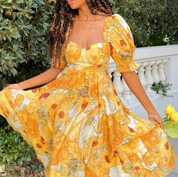 Selkie Dresses Selkie Sunflower Tea Rose Dress Poshmark